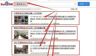 點擊查看“樂器教育培訓(xùn)”關(guān)鍵詞優(yōu)化上線案例